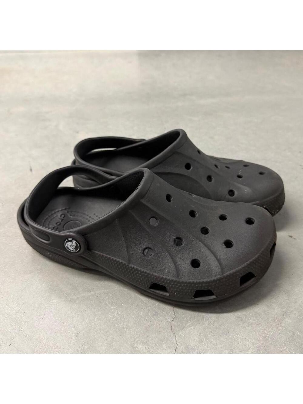 Crocs Black Clogs Mens 6 Womens 8 Unisex Slip On Ventilated Shoes
